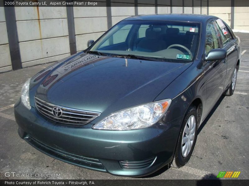 Aspen Green Pearl / Beige 2006 Toyota Camry LE