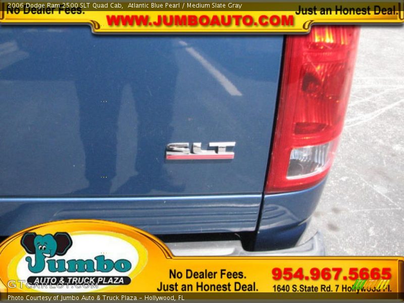 Atlantic Blue Pearl / Medium Slate Gray 2006 Dodge Ram 2500 SLT Quad Cab