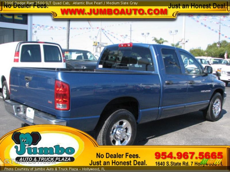 Atlantic Blue Pearl / Medium Slate Gray 2006 Dodge Ram 2500 SLT Quad Cab
