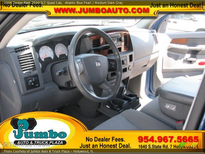 Atlantic Blue Pearl / Medium Slate Gray 2006 Dodge Ram 2500 SLT Quad Cab
