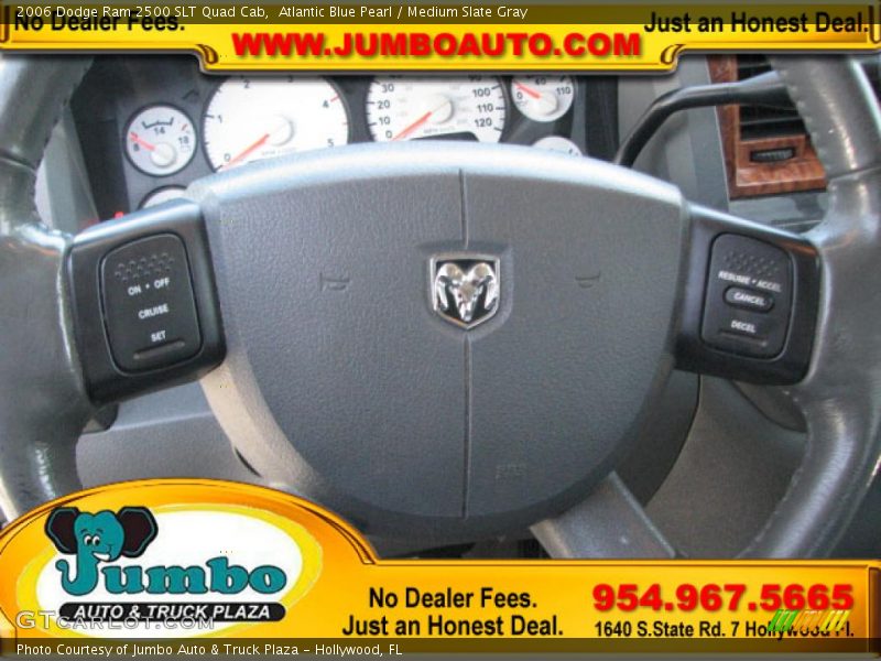 Atlantic Blue Pearl / Medium Slate Gray 2006 Dodge Ram 2500 SLT Quad Cab