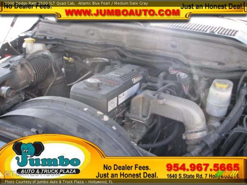 Atlantic Blue Pearl / Medium Slate Gray 2006 Dodge Ram 2500 SLT Quad Cab