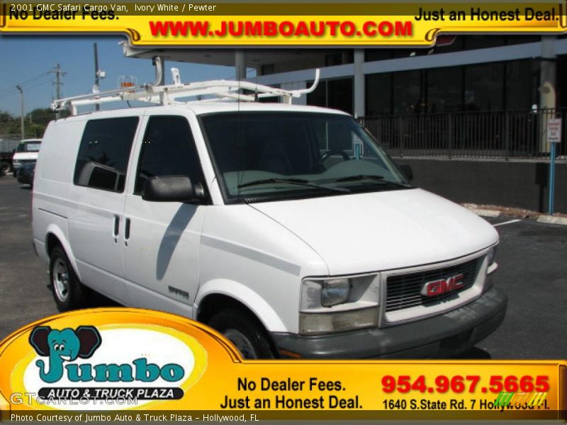 Ivory White / Pewter 2001 GMC Safari Cargo Van
