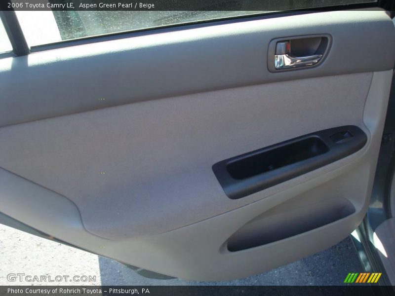 Aspen Green Pearl / Beige 2006 Toyota Camry LE