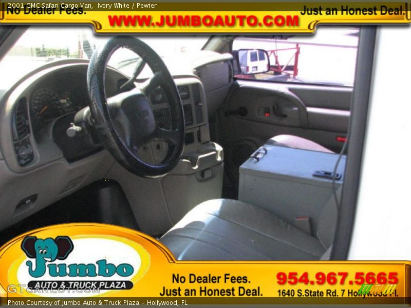 Ivory White / Pewter 2001 GMC Safari Cargo Van