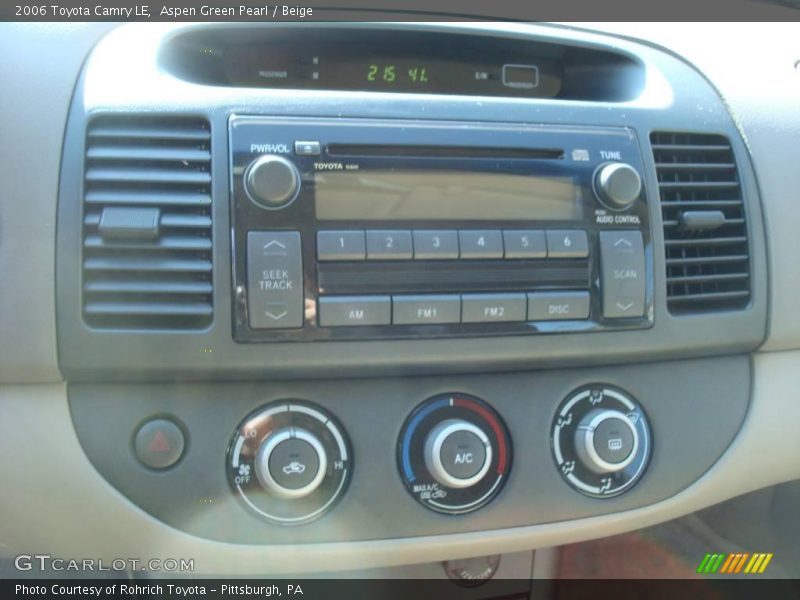 Aspen Green Pearl / Beige 2006 Toyota Camry LE