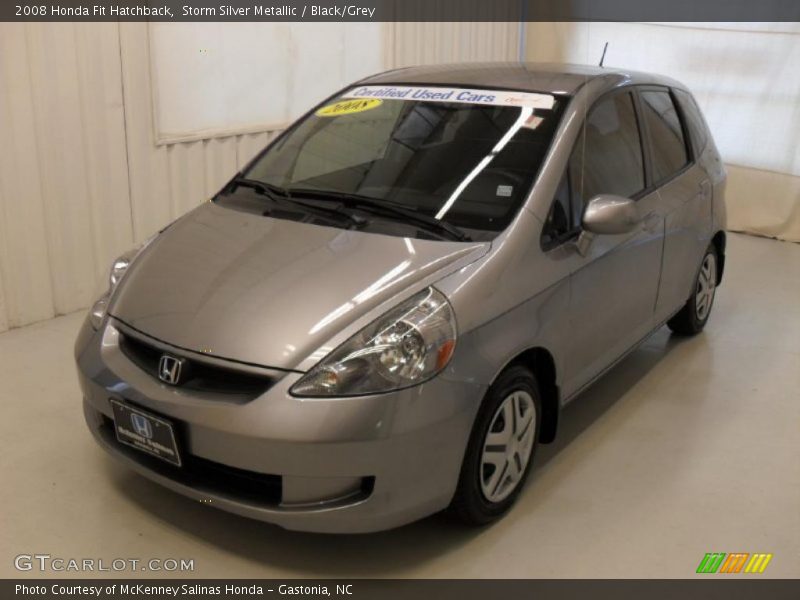 Storm Silver Metallic / Black/Grey 2008 Honda Fit Hatchback