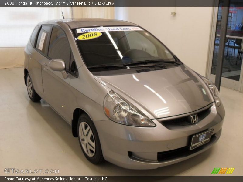 Storm Silver Metallic / Black/Grey 2008 Honda Fit Hatchback