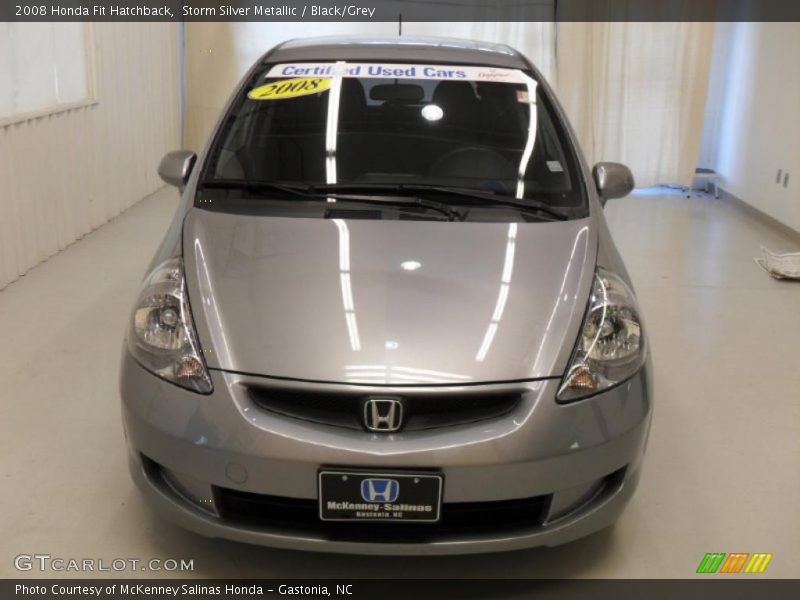 Storm Silver Metallic / Black/Grey 2008 Honda Fit Hatchback