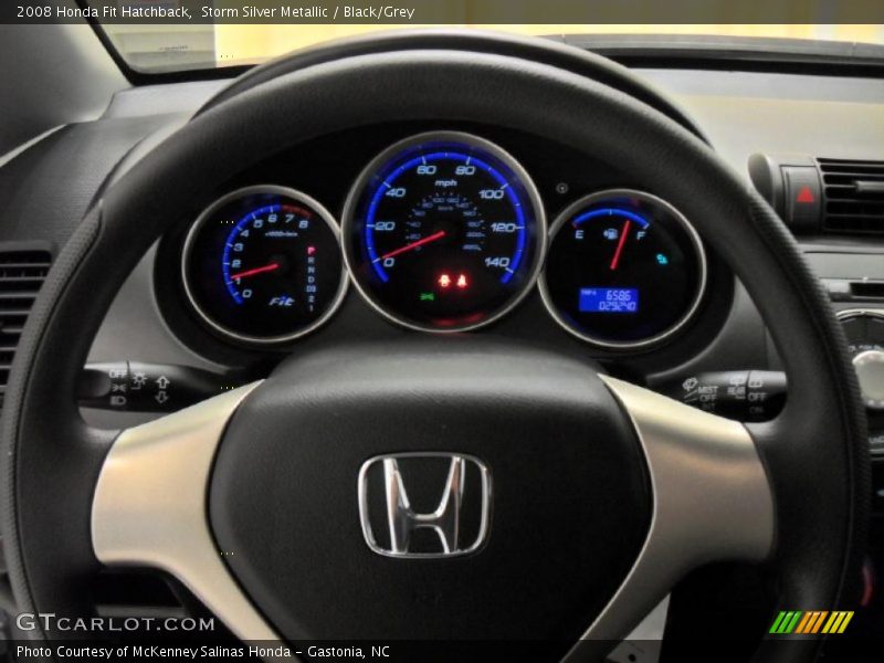 Storm Silver Metallic / Black/Grey 2008 Honda Fit Hatchback