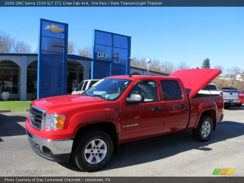 Fire Red / Dark Titanium/Light Titanium 2009 GMC Sierra 1500 SLT Z71 Crew Cab 4x4