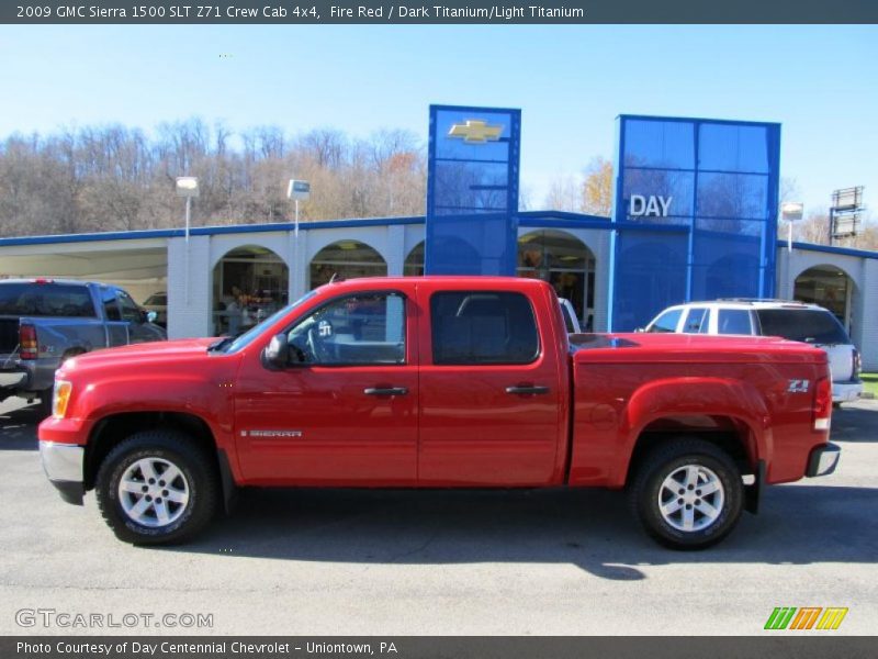 Fire Red / Dark Titanium/Light Titanium 2009 GMC Sierra 1500 SLT Z71 Crew Cab 4x4