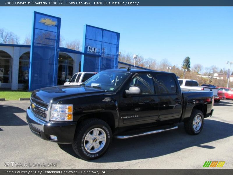 Dark Blue Metallic / Ebony 2008 Chevrolet Silverado 1500 Z71 Crew Cab 4x4