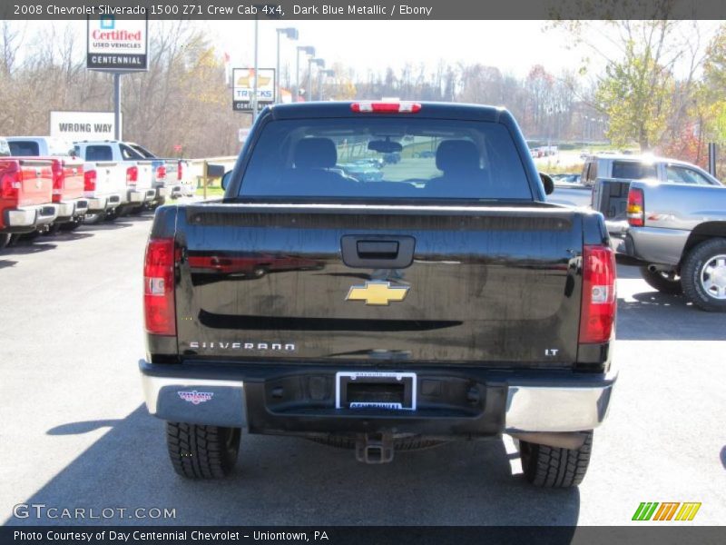 Dark Blue Metallic / Ebony 2008 Chevrolet Silverado 1500 Z71 Crew Cab 4x4