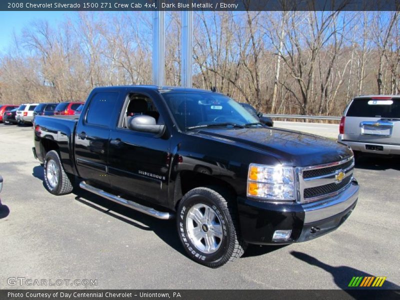 Dark Blue Metallic / Ebony 2008 Chevrolet Silverado 1500 Z71 Crew Cab 4x4