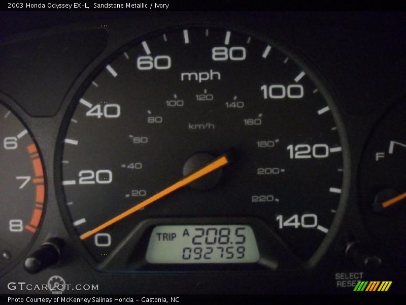 Sandstone Metallic / Ivory 2003 Honda Odyssey EX-L