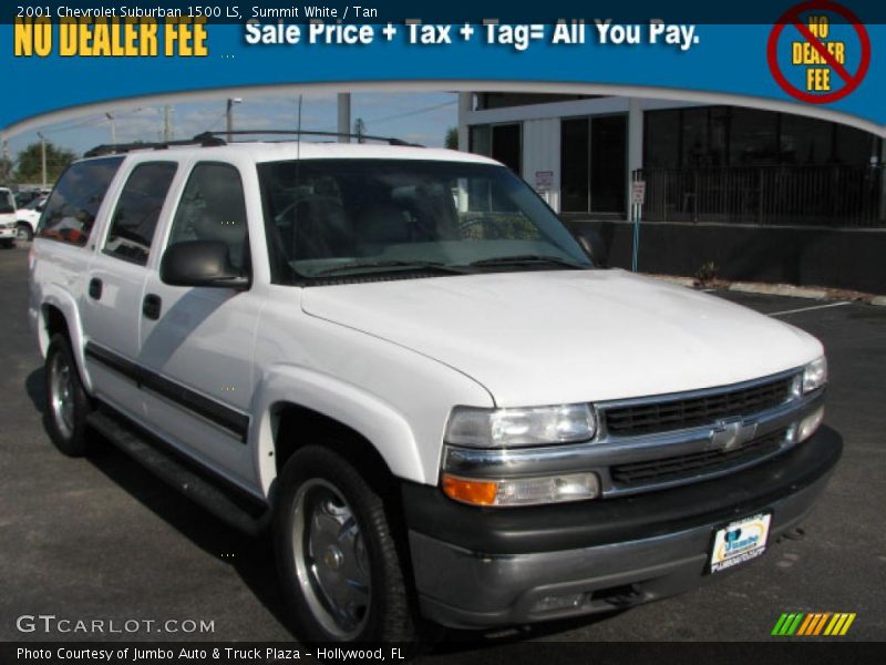 Summit White / Tan 2001 Chevrolet Suburban 1500 LS