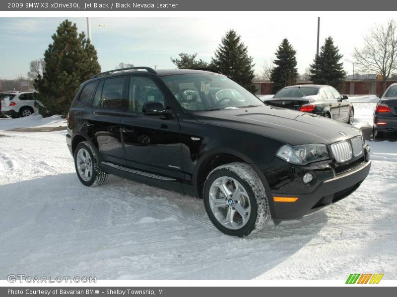 Jet Black / Black Nevada Leather 2009 BMW X3 xDrive30i