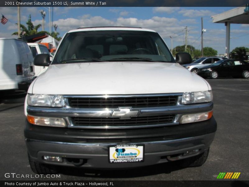 Summit White / Tan 2001 Chevrolet Suburban 1500 LS