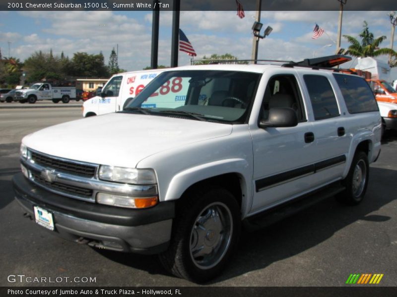Summit White / Tan 2001 Chevrolet Suburban 1500 LS