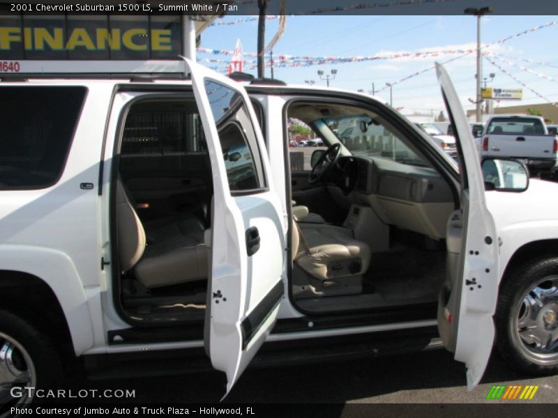 Summit White / Tan 2001 Chevrolet Suburban 1500 LS