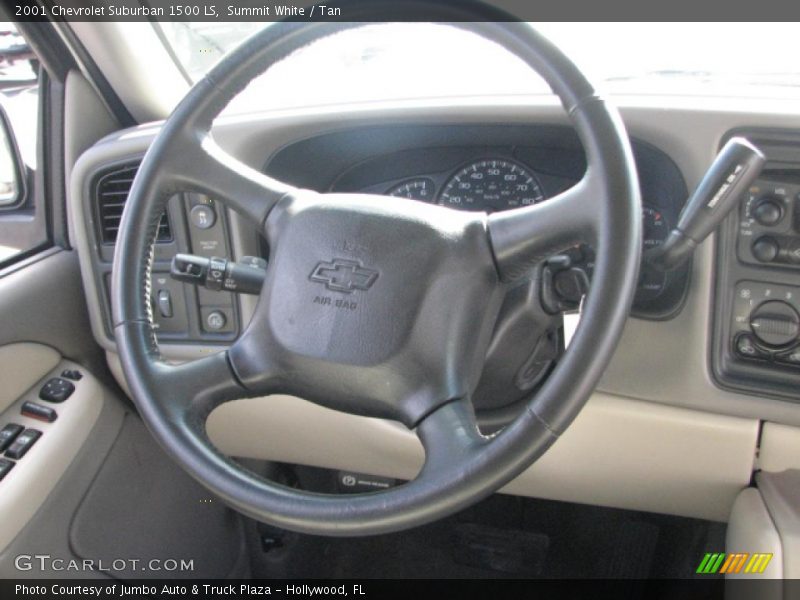 Summit White / Tan 2001 Chevrolet Suburban 1500 LS
