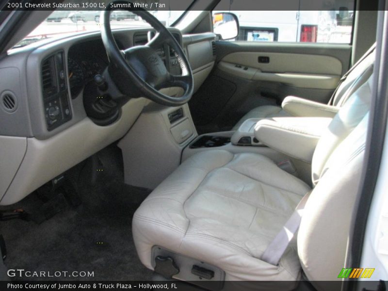 Summit White / Tan 2001 Chevrolet Suburban 1500 LS