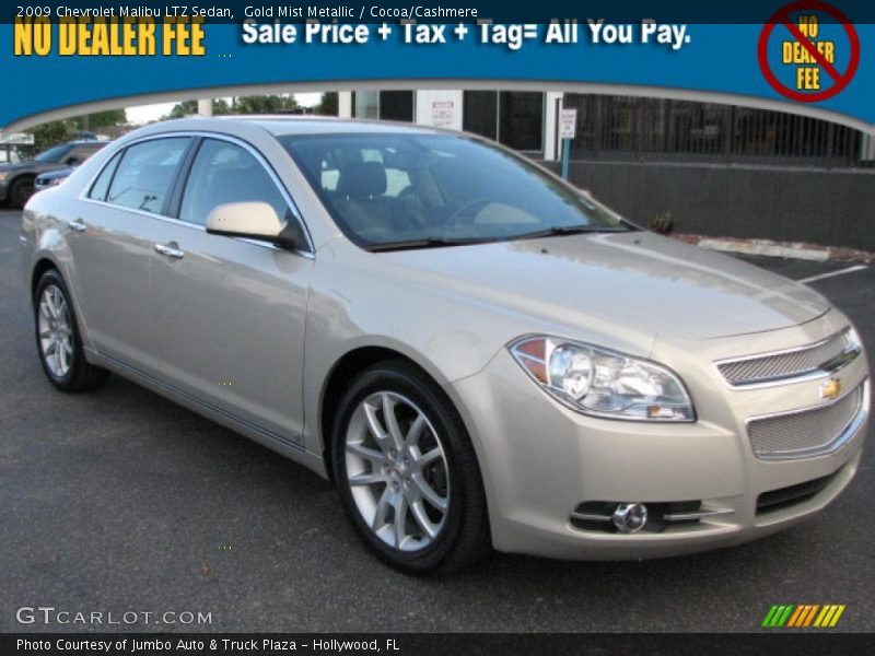 Gold Mist Metallic / Cocoa/Cashmere 2009 Chevrolet Malibu LTZ Sedan