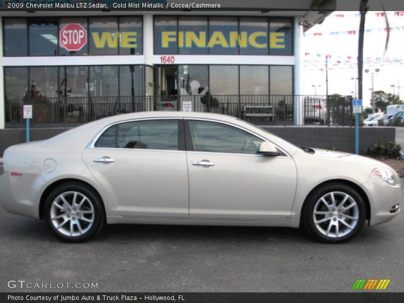 Gold Mist Metallic / Cocoa/Cashmere 2009 Chevrolet Malibu LTZ Sedan