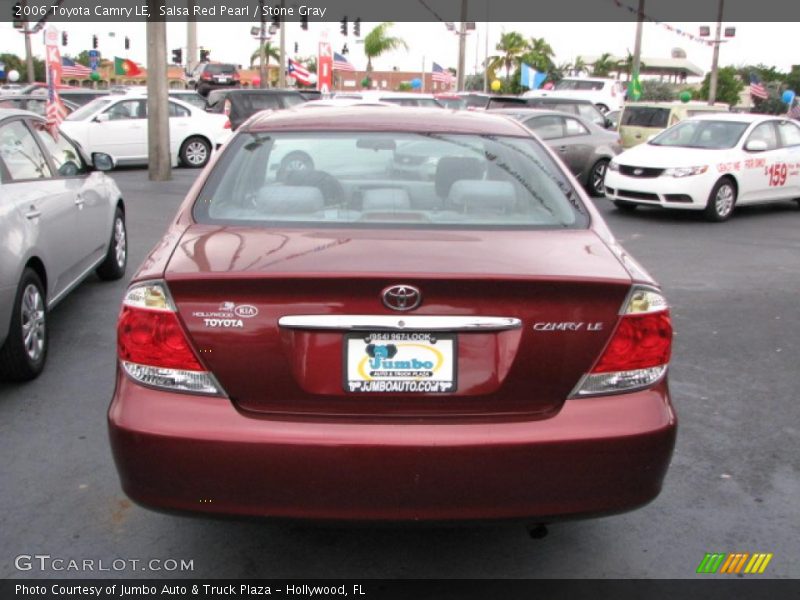 Salsa Red Pearl / Stone Gray 2006 Toyota Camry LE