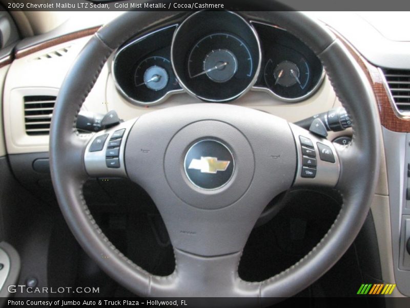 Gold Mist Metallic / Cocoa/Cashmere 2009 Chevrolet Malibu LTZ Sedan
