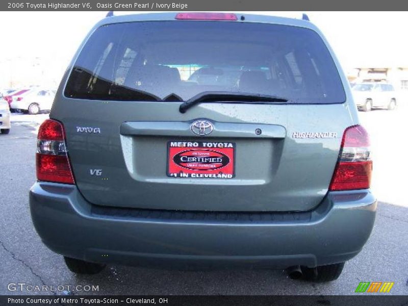 Oasis Green Pearl / Ivory Beige 2006 Toyota Highlander V6