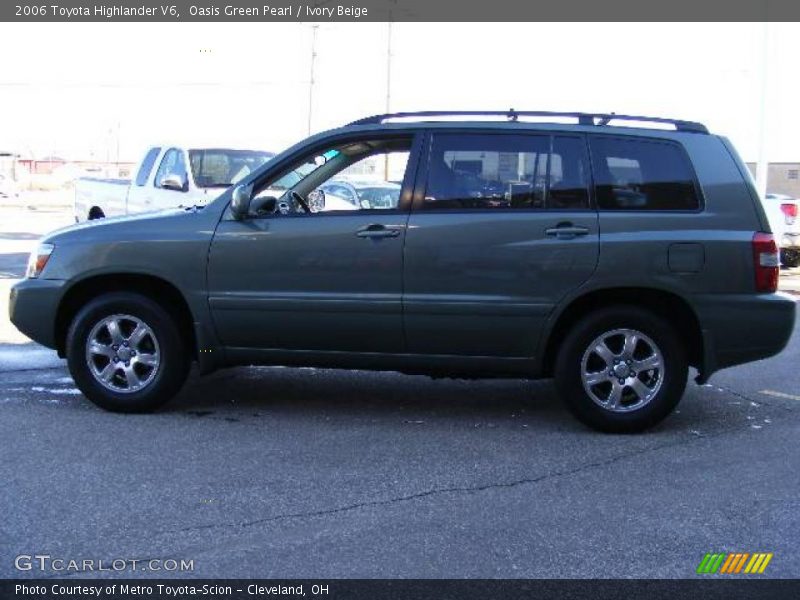 Oasis Green Pearl / Ivory Beige 2006 Toyota Highlander V6