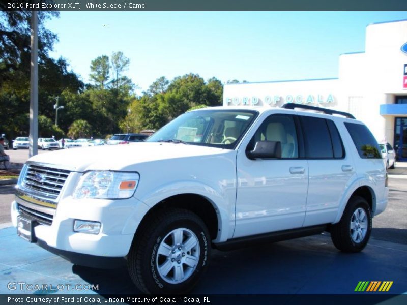 White Suede / Camel 2010 Ford Explorer XLT