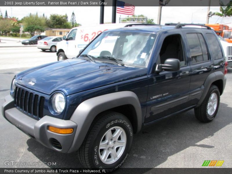 Patriot Blue Pearl / Dark Slate Gray 2003 Jeep Liberty Sport