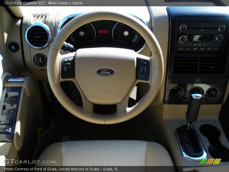 White Suede / Camel 2010 Ford Explorer XLT