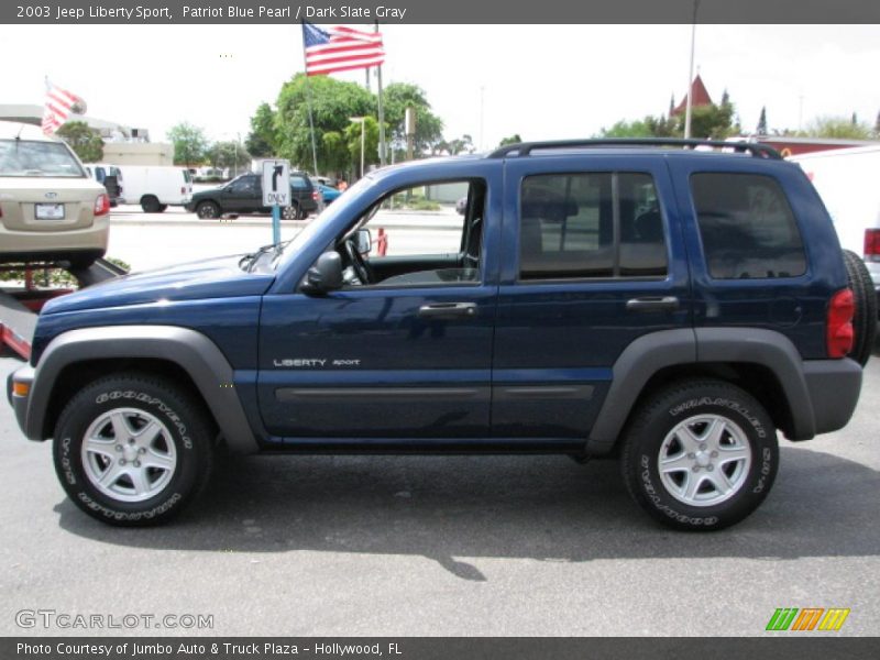 Patriot Blue Pearl / Dark Slate Gray 2003 Jeep Liberty Sport
