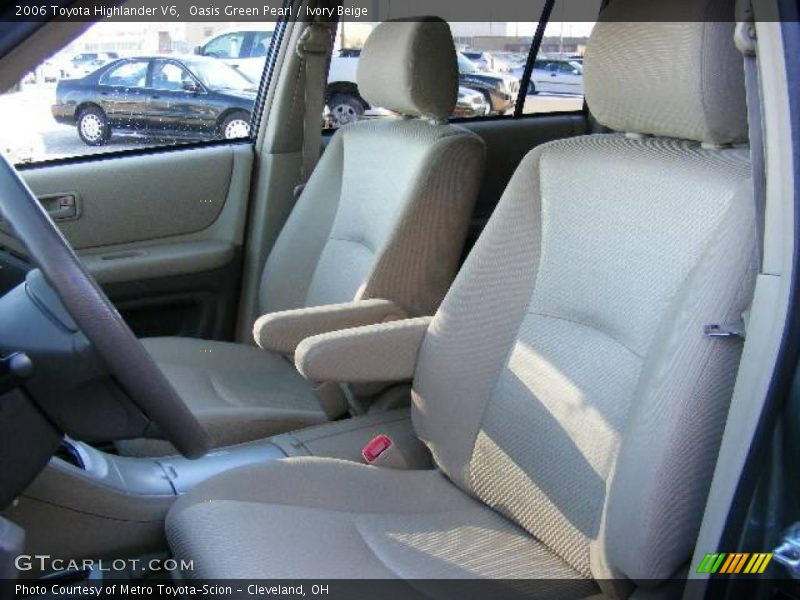 Oasis Green Pearl / Ivory Beige 2006 Toyota Highlander V6