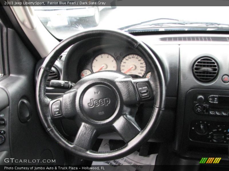 Patriot Blue Pearl / Dark Slate Gray 2003 Jeep Liberty Sport