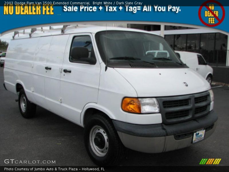 Bright White / Dark Slate Gray 2003 Dodge Ram Van 3500 Extended Commercial