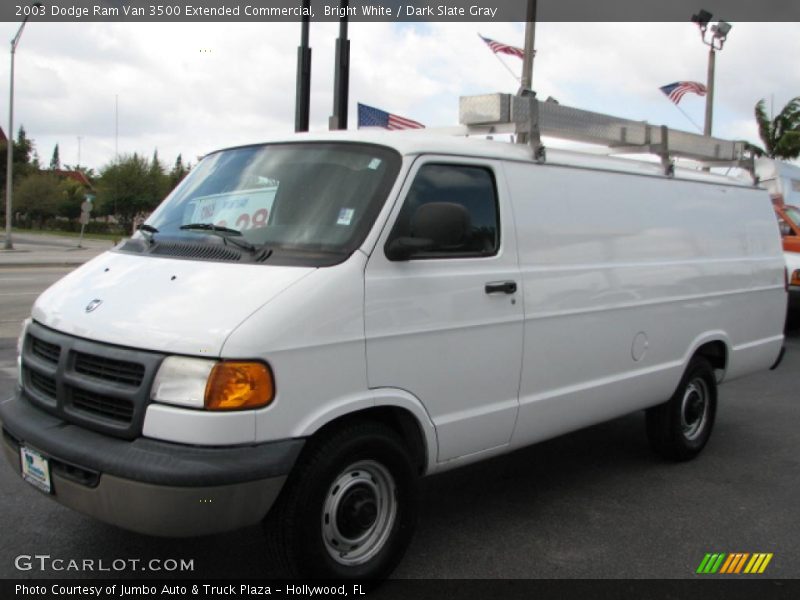 Bright White / Dark Slate Gray 2003 Dodge Ram Van 3500 Extended Commercial