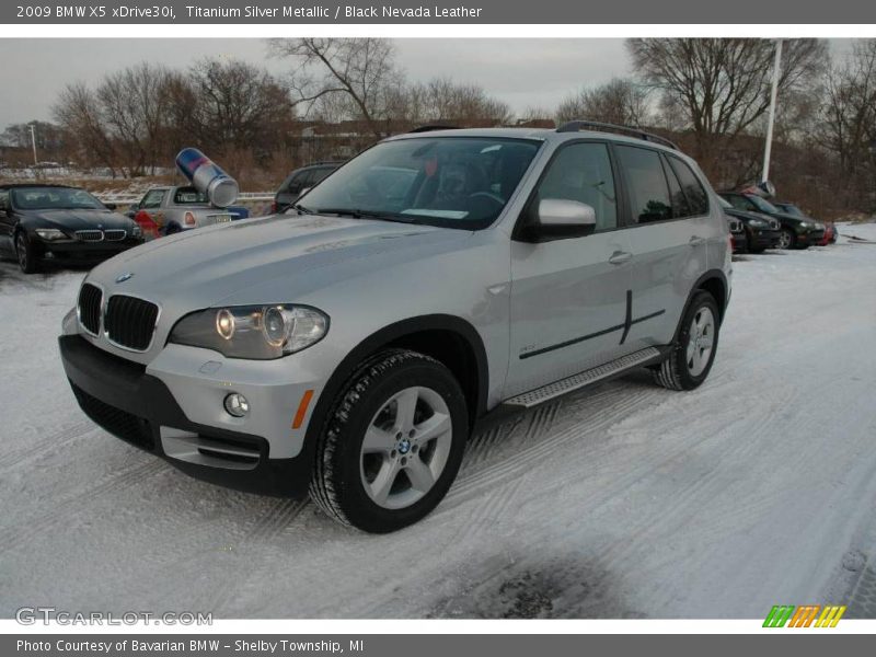Titanium Silver Metallic / Black Nevada Leather 2009 BMW X5 xDrive30i