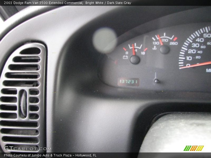 Bright White / Dark Slate Gray 2003 Dodge Ram Van 3500 Extended Commercial