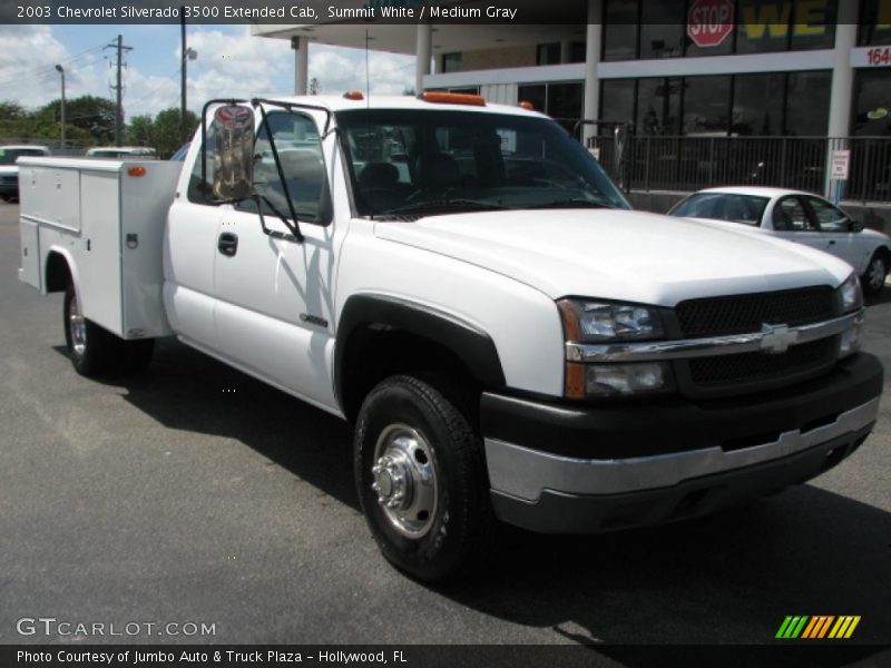 Summit White / Medium Gray 2003 Chevrolet Silverado 3500 Extended Cab