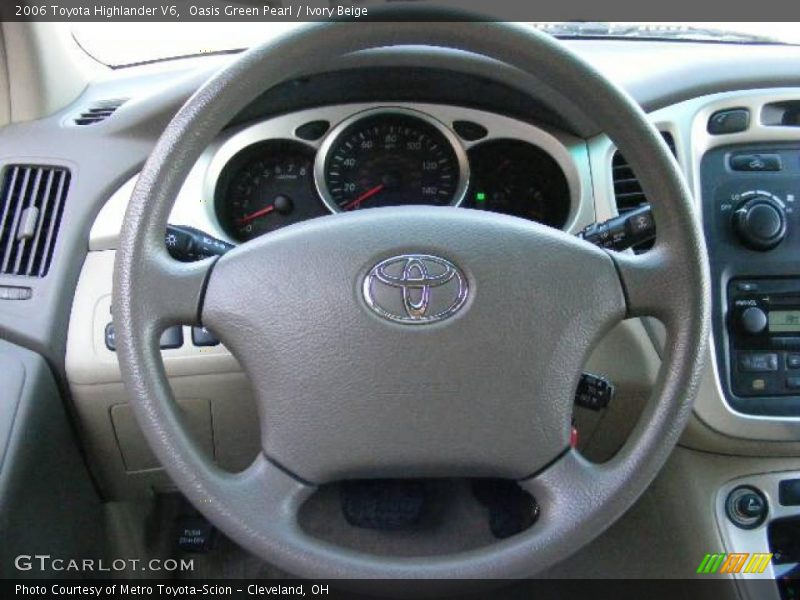 Oasis Green Pearl / Ivory Beige 2006 Toyota Highlander V6