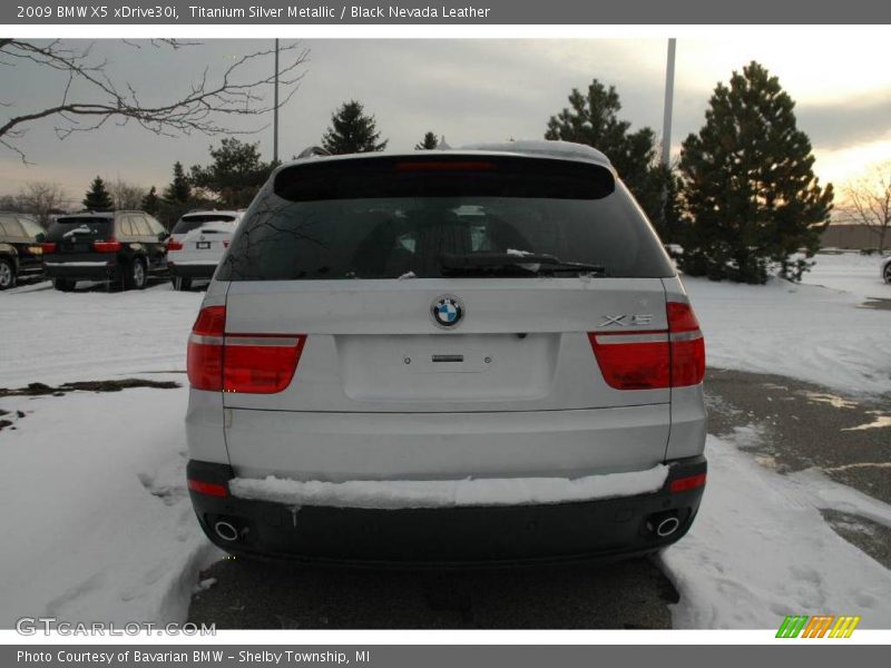 Titanium Silver Metallic / Black Nevada Leather 2009 BMW X5 xDrive30i
