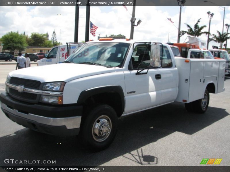 Summit White / Medium Gray 2003 Chevrolet Silverado 3500 Extended Cab