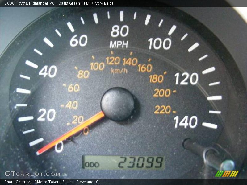 Oasis Green Pearl / Ivory Beige 2006 Toyota Highlander V6