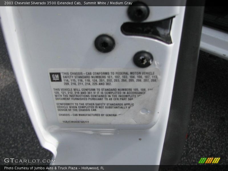 Summit White / Medium Gray 2003 Chevrolet Silverado 3500 Extended Cab