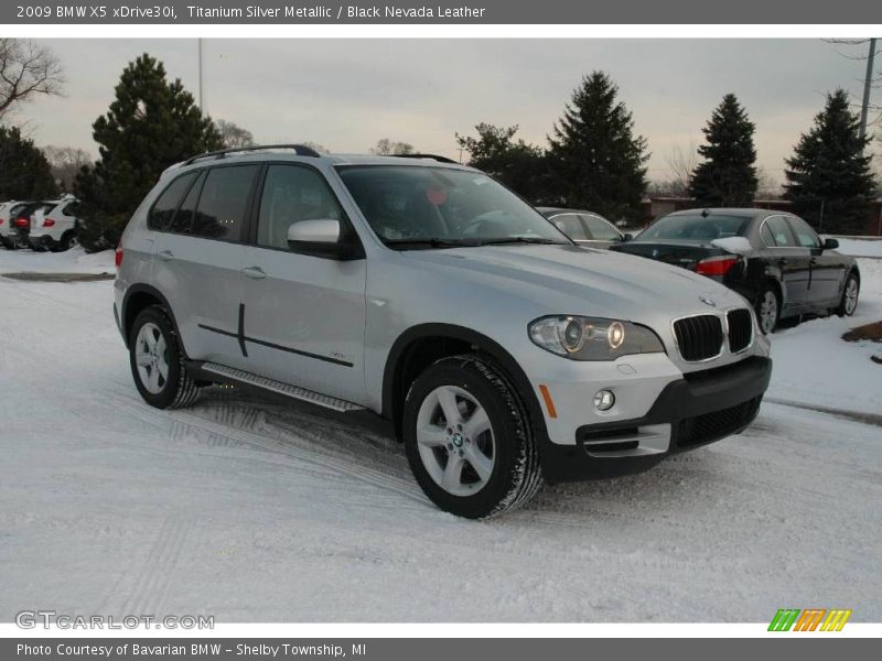 Titanium Silver Metallic / Black Nevada Leather 2009 BMW X5 xDrive30i